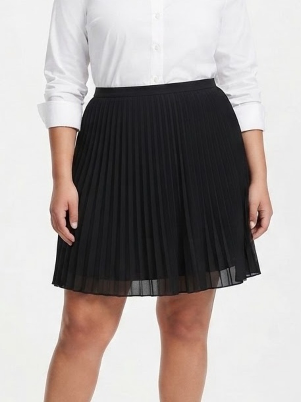ASOS CURVE Black Pleated Mini Skirt Size 20
